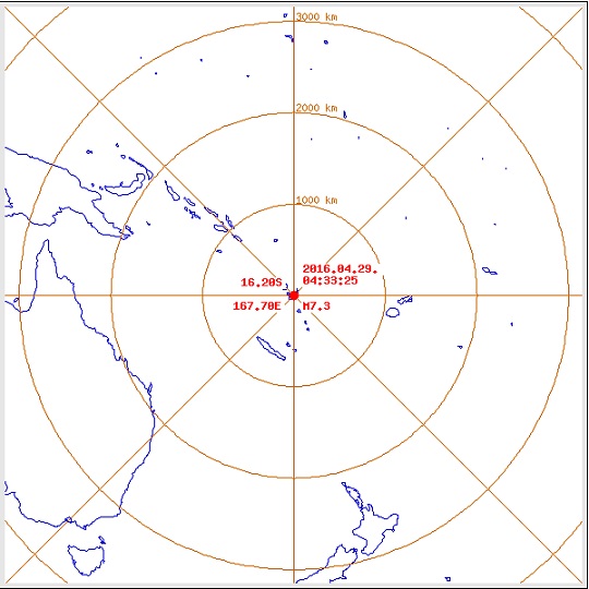 바누아투서 규모 7.0 지진 (사진=기상청 홈페이지 캡처) 