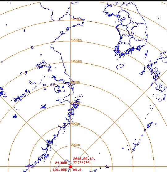 대만 지진 (사진=기상청) 