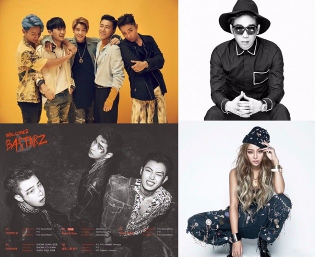젝스키스, MC몽, 효린, 블락비 바스타즈