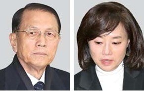 20일  영장 실질심사를 받는 김기춘(왼쪽), 조윤선. / 사진=한경 DB