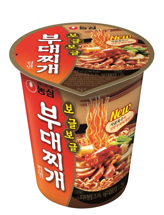 농심 보글보글부대찌개컵면