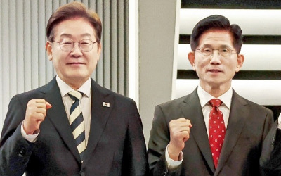 이재명 46.6%·김문수 37.6%…지지율 격차 한자릿 수로