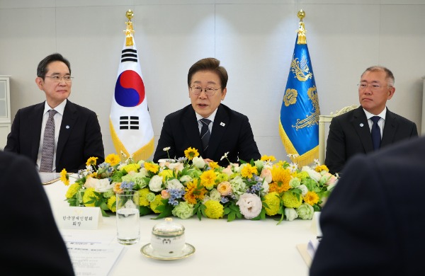 李 대통령 만난 이재용 "경제 위기 민관 힘 합치면 반드시 극복"