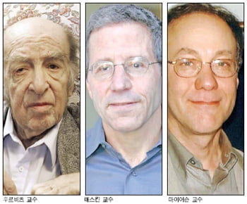  2007년 노벨 경제학상 '제도설계이론' 후르비치, 배스킨, 마이어스 공동수상