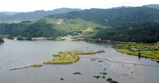 양구 한반도 모양 인공섬