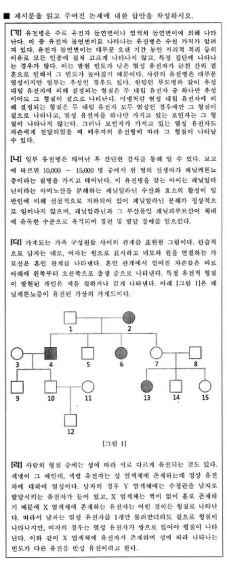 [논술 길잡이] 김희연의 자연계 논술 노트 <105> 