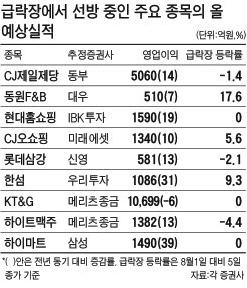 우량 내수株, 급락장서 '독야청청'