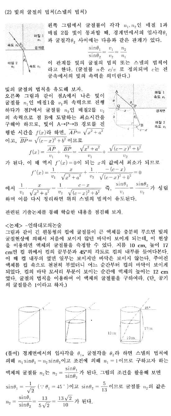 [논술 길잡이] <173> 빛의 반사와 굴절