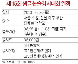 [피플 & 뉴스] 고교생 '글짱' 가리자!…생글논술경시대회 5월 25일 개최