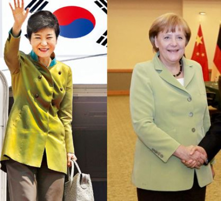 박근혜 대통령·메르켈 총리 '패션'에 숨은 정치 코드 보니…