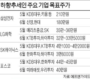 미끄러지는 대형株 목표주가