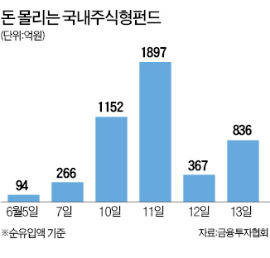 지금이 저가매수 기회?…주식형펀드에 6일 연속 4600억 순유입