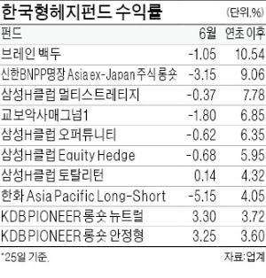 폭락장서 플러스…헤지펀드 본색