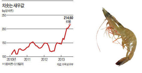 태국, 새우 떼죽음…美식탁 '비상'