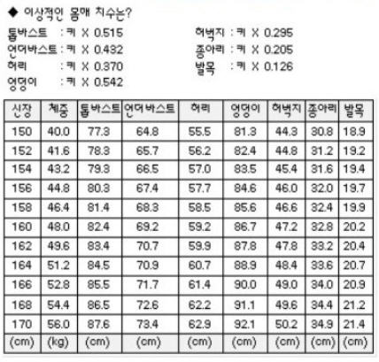 비만도 계산기부터 이상적인 사이즈까지…몸매관리 관심 UP