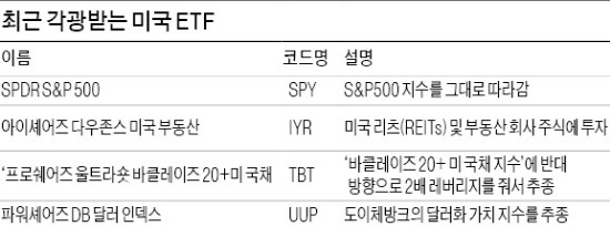 국내 투자자들이 요즘 많이 찾는 美 ETF는…부동산·달러화·채권인버스 '인기'