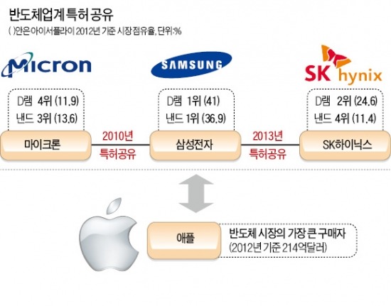 삼성-SK하이닉스, 반도체 특허공유…30년 '치킨게임' 끝내고 이젠 '애플과의 게임' 시작
