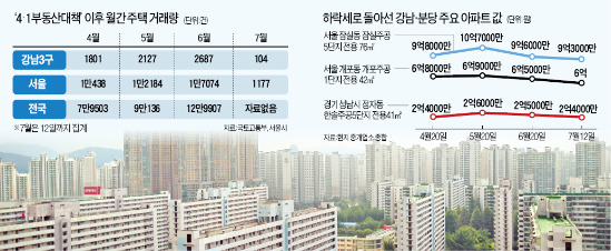 잠실·개포주공 재건축 '최대 1억 추락'…거래도 '뚝'