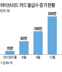 '계륵'된 하이브리드 카드…올 발급 250만장 넘을 듯