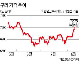 中 경기지표 좋아지니…되살아난 원자재 시장