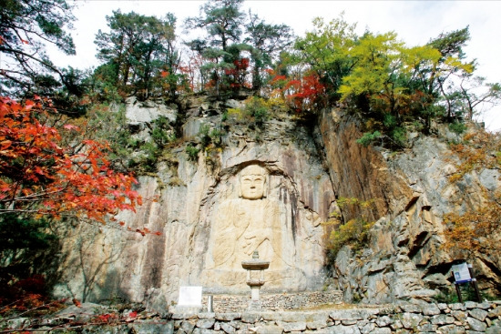 금원이 찾았던 동양 최대 마애불 금강산 묘길상의 현재 모습. 현대아산 제공