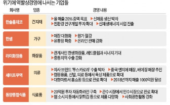 [위기에 강한 기업] 불황에 공격경영…업계판도 흔든다