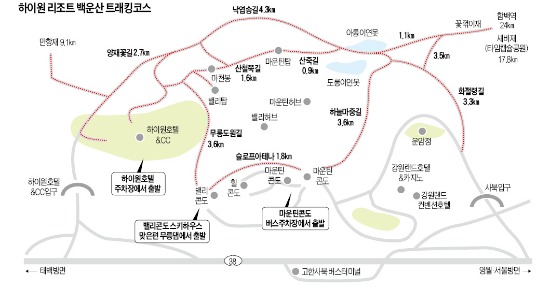 10여개 백운산 '하늘길'…골라 걷는 재미가 있다