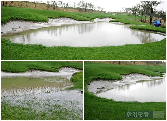 [메트라이프·한국경제 KLPGA 챔피언십 2R] 기습적인 폭우로 경기 중단