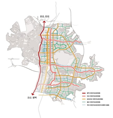 [동탄2신도시 아파트용지③구성]자전거 도로 191km로 사통팔달