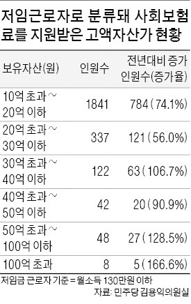 저임금 근로자에 사회보험료 지원 '두루누리 사업', 수십억대 자산가도 혜택…혈세 샌다