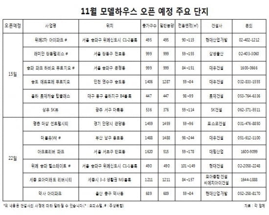 "양도세 감면 막차 타자"…11월 막바지 분양 '콸콸'