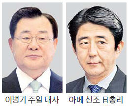 이병기 주일 대사, 아베 만났다