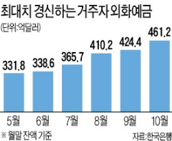 넘치는 외화예금…환율 하락 '압박'?