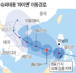 [태풍 '하이옌' 필리핀 강타] 초속 105m 사상최강 '슈퍼 태풍'…필리핀 1만2천여명 사망·실종