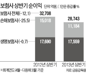 손보사 상반기 '우울한 실적'…현대해상·LIG 순익 20%대 감소