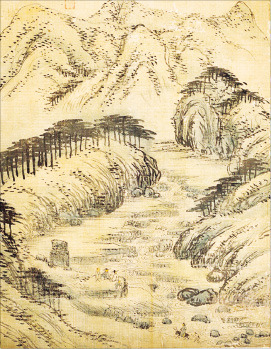 조선시대 화첩에 실린 정선의 그림.