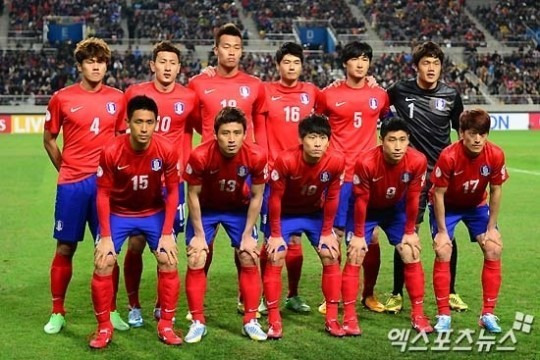 지난 7월 동아시안컵 대회에 출전한 한국 대표팀.