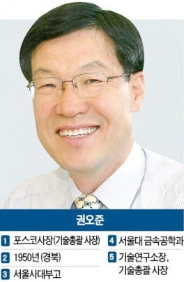 <속보> 포스코 차기 회장에 권오준 내정