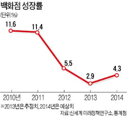 [2014 유통산업] 백화점, 합리적 소비 확산…아울렛·복합쇼핑몰 경쟁 거세진다