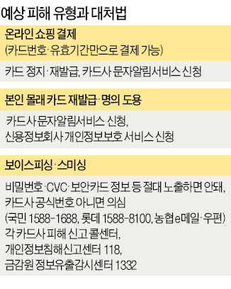 [카드 개인정보 유출 대란] 문자·명의보호 서비스 신청을