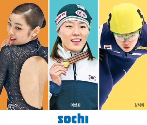 [소치 동계올림픽] 소치를 빛낼 '여걸 3총사' 김연아·이상화·심석희