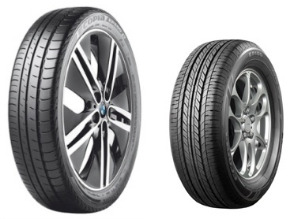 브리지스톤이 공급하는 BMW i3 타이어(사진 왼쪽)와 스파크EV 타이어(사진 오른쪽)