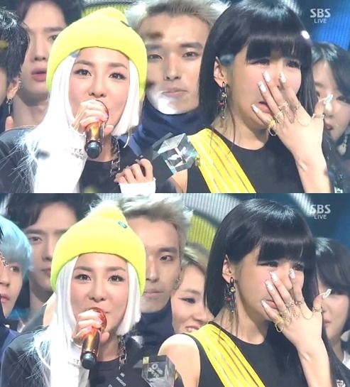 사진 = SBS ‘인기가요' 캡쳐 / 투애니원(2ne1) 1위