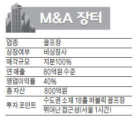 [M&A 장터] 수도권 1시간 거리 18홀 골프장