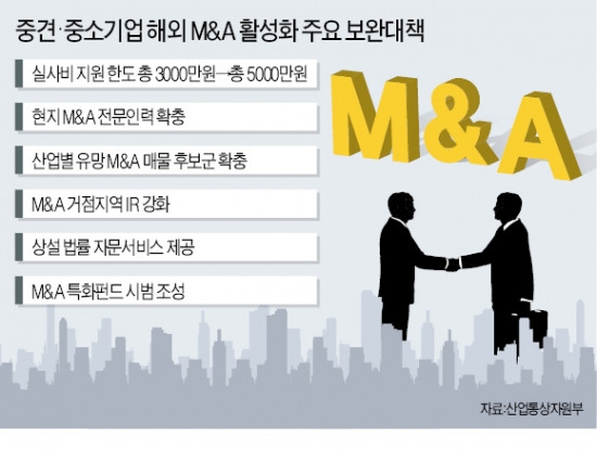 중견·중소기업, 해외 M&A '탄력'