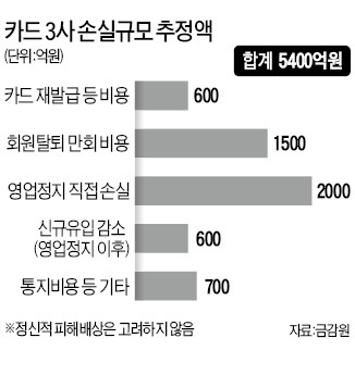 영업정지 한달…카드3社 모집인 10% 이탈