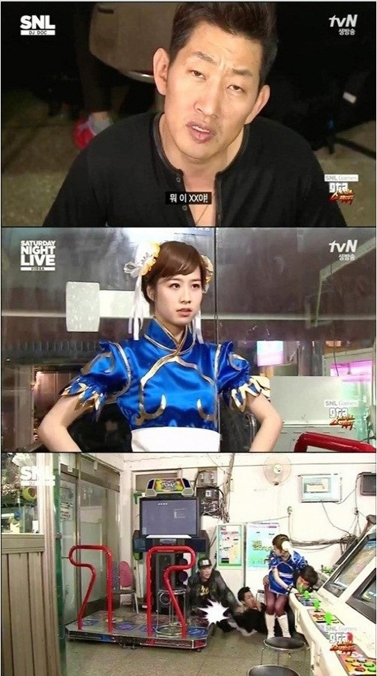 사진 = tvN 'SNL 코리아' 'GTA 스트리트 파이터' 캡쳐 / 최정문 김창렬
