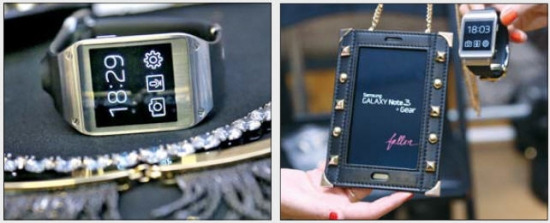 주얼리 브랜드 ‘팰론’과 손잡고 만든 갤럭시기어, 갤럭시노트3 전용 액세서리.