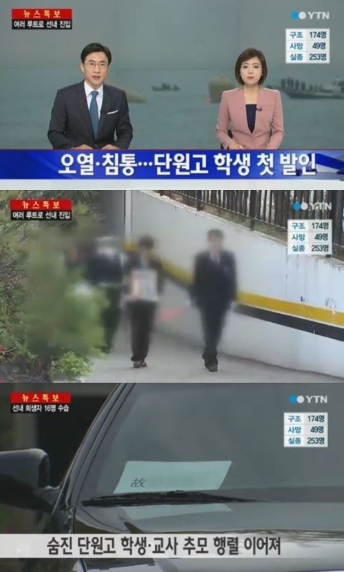 사진 = YTN 뉴스 캡쳐 / 세월호 실시간 생존자