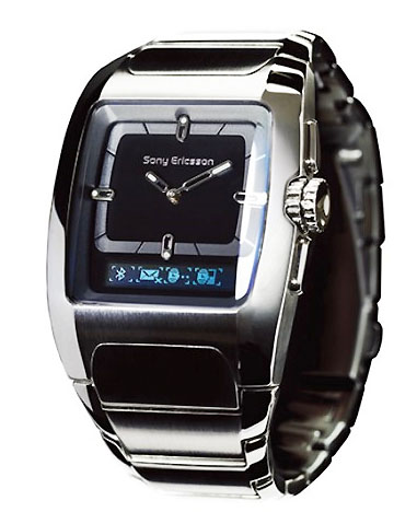 소니에릭슨이 2006년 처음 선보인 '블루투스 시계', MWB-100.